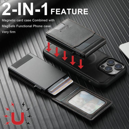 For Google Pixel 10 Suteni H19 Oil Wax 2-in-1 MagSafe Removable Card Box Back Phone Case(Black) - Google Cases by Suteni | Online Shopping UK | buy2fix