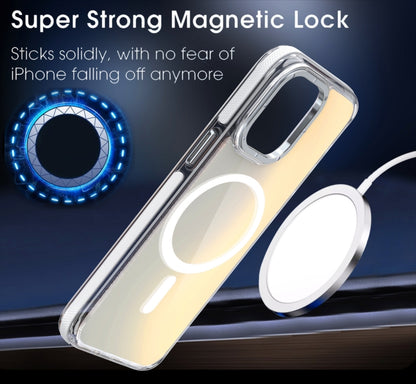For iPhone 16e Dual-Color Gradient Discolor MagSafe Phone Case(Black) - iPhone 16e Cases by buy2fix | Online Shopping UK | buy2fix