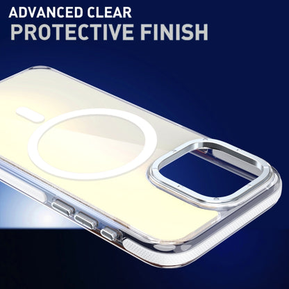 For iPhone 16e Dual-Color Gradient Discolor MagSafe Phone Case(White) - iPhone 16e Cases by buy2fix | Online Shopping UK | buy2fix