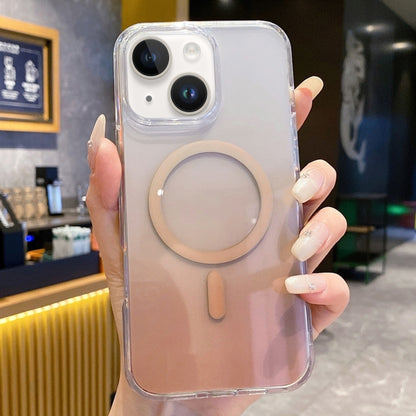 For iPhone 13 Gradient Transparent PC MagSafe Phone Case(Gradient Brown) - iPhone 13 Cases by buy2fix | Online Shopping UK | buy2fix