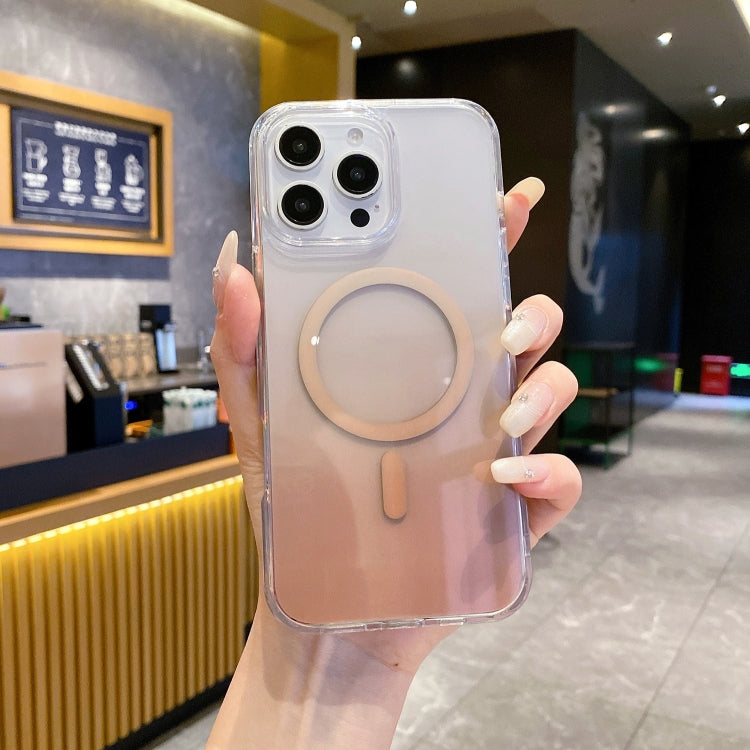 For iPhone 14 Pro Gradient Transparent PC MagSafe Phone Case(Gradient Brown) - iPhone 14 Pro Cases by buy2fix | Online Shopping UK | buy2fix