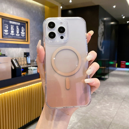 For iPhone 14 Pro  Max Gradient Transparent PC MagSafe Phone Case(Gradient Brown) - iPhone 14 Pro Max Cases by buy2fix | Online Shopping UK | buy2fix