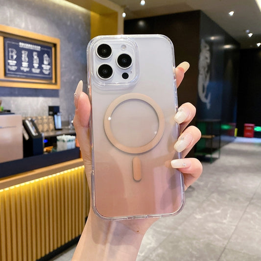 For iPhone 15 Pro Max Gradient Transparent PC MagSafe Phone Case(Gradient Brown) - iPhone 15 Pro Max Cases by buy2fix | Online Shopping UK | buy2fix