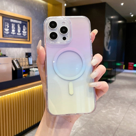 For iPhone 16 Pro Gradient Transparent PC MagSafe Phone Case(Colorful) - iPhone 16 Pro Cases by buy2fix | Online Shopping UK | buy2fix