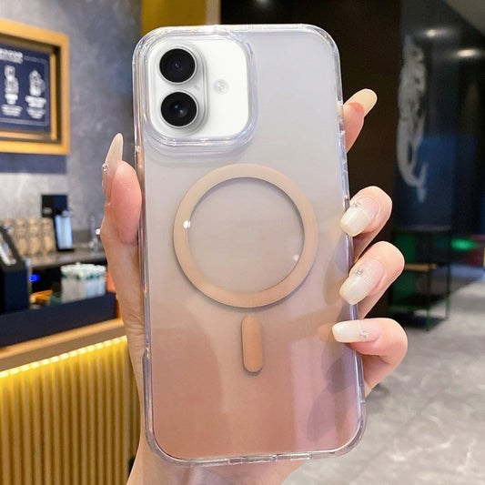 For iPhone 16 Plus Gradient Transparent PC MagSafe Phone Case(Gradient Brown) - iPhone 16 Plus Cases by buy2fix | Online Shopping UK | buy2fix