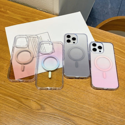For iPhone 14 Pro  Max Gradient Transparent PC MagSafe Phone Case(Colorful) - iPhone 14 Pro Max Cases by buy2fix | Online Shopping UK | buy2fix