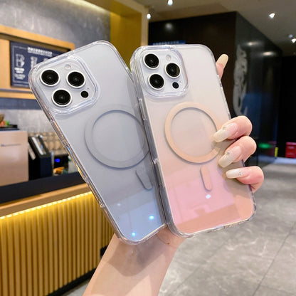 For iPhone 14 Pro  Max Gradient Transparent PC MagSafe Phone Case(Colorful) - iPhone 14 Pro Max Cases by buy2fix | Online Shopping UK | buy2fix