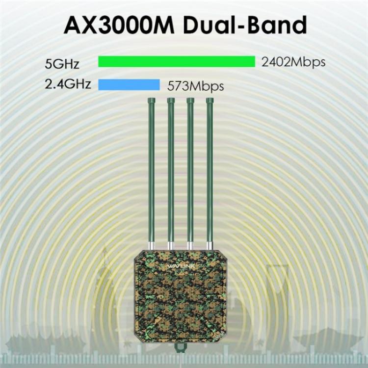 WAVLINK WN573HX3 WiFi 6 Extender Outdoor AX3000 Dual Band  Courtyard RV Wireless Router, Plug:AU Plug - Wireless Routers by WAVLINK | Online Shopping UK | buy2fix