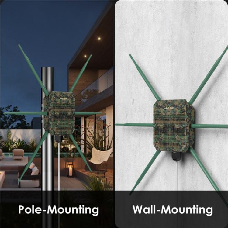 WAVLINK WN588HX3 AX3000 Outdoor WiFi Extender with 6 Antennas Dual Band WiFi Repeater, Plug:AU Plug - Wireless Routers by WAVLINK | Online Shopping UK | buy2fix