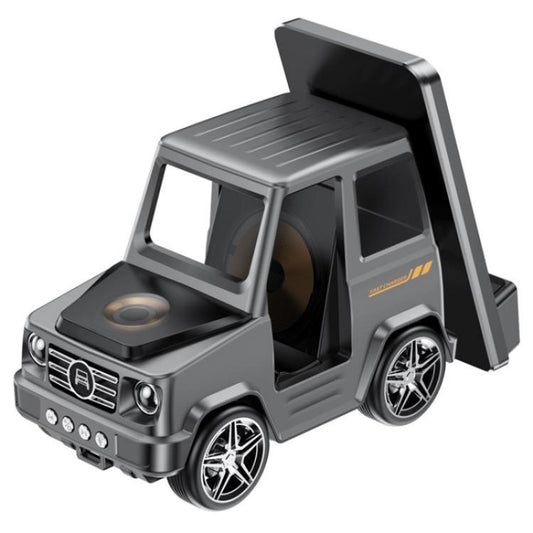 G63 Bluetooth Speaker Clock Atmosphere Light 6-in-1 Car Shape 15W Desktop Wireless Charger(Grey) - Wireless Charger by buy2fix | Online Shopping UK | buy2fix