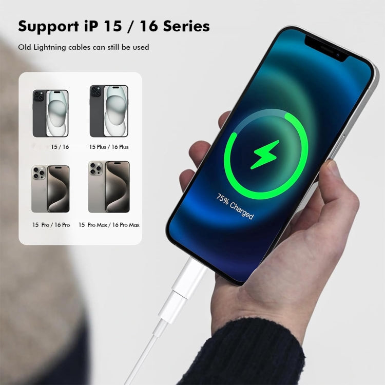 ENKAY ENK-AT121 Plastic 8 Pin to Type-C Data Transfer & Charging Adapter - Converter & Adapter by ENKAY | Online Shopping UK | buy2fix