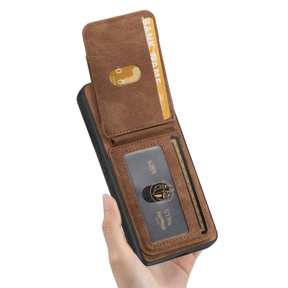 For Samsung Galaxy S25 Ultra 5G Retro Splitable Magnetic Stand Card Bag Leather Phone Case(Brown) - Galaxy S25 Ultra 5G Cases by buy2fix | Online Shopping UK | buy2fix