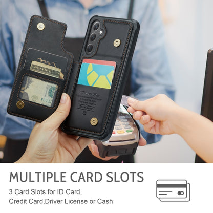 For Samsung Galaxy S25+ 5G CaseMe C22 Card Slots Holder RFID Anti-theft Phone Case(Black) by CaseMe