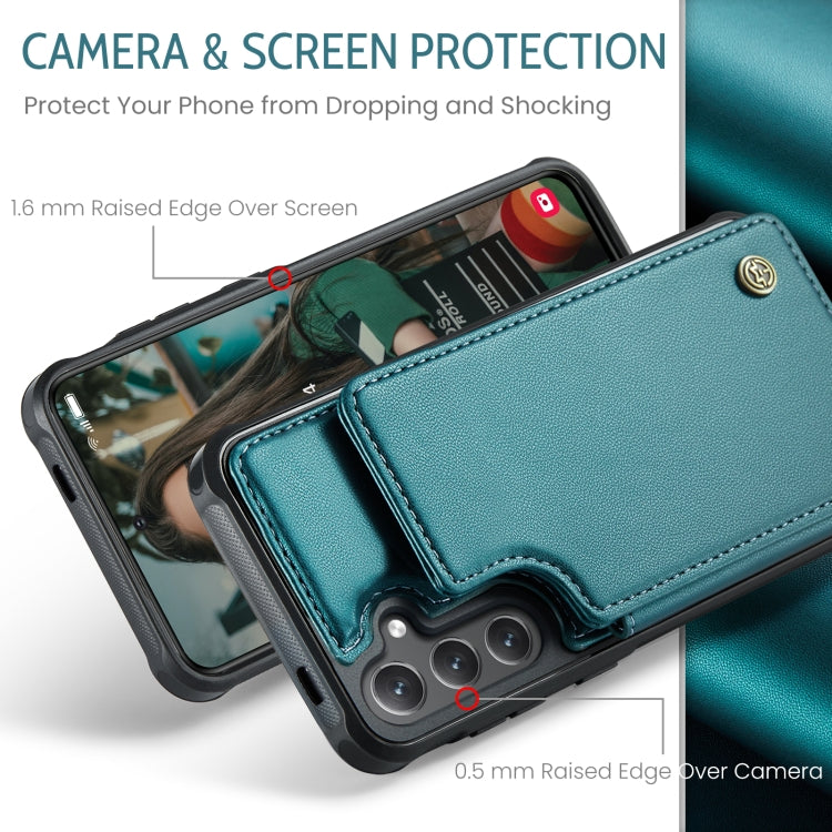 For Samsung Galaxy S25+ 5G CaseMe C22 Card Slots Holder RFID Anti-theft Phone Case(Green) by CaseMe