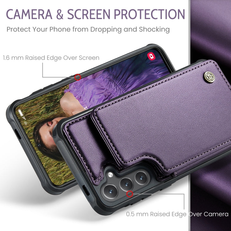 For Samsung Galaxy S25+ 5G CaseMe C22 Card Slots Holder RFID Anti-theft Phone Case(Purple) by CaseMe