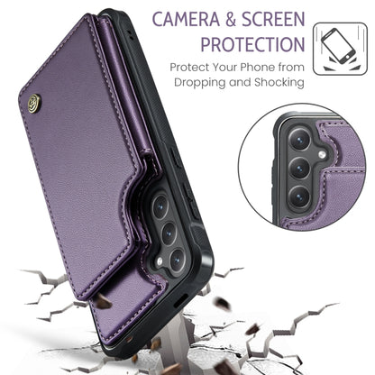 For Samsung Galaxy S25+ 5G CaseMe C22 Card Slots Holder RFID Anti-theft Phone Case(Purple) by CaseMe
