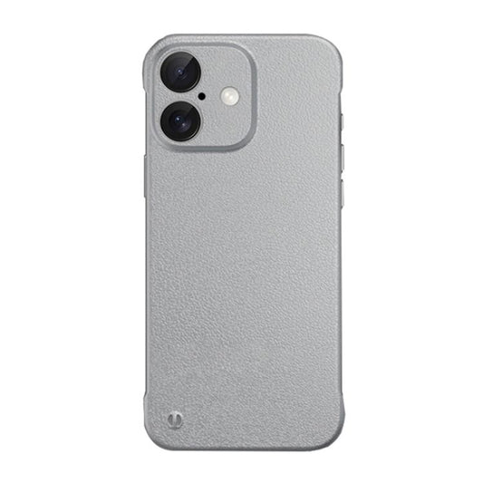 For iPhone 16 Plus Frameless Litchi Texture PC Phone Case(Titanium Silver) - iPhone 16 Plus Cases by buy2fix | Online Shopping UK | buy2fix