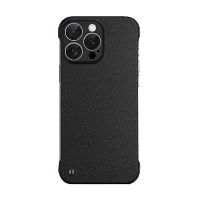 For iPhone 13 Pro Max Frameless Litchi Texture PC Phone Case(Graphite Black) - iPhone 13 Pro Max Cases by buy2fix | Online Shopping UK | buy2fix