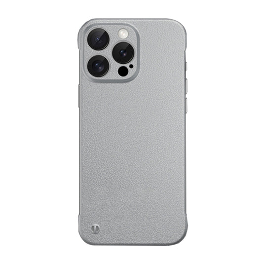 For iPhone 13 Pro Max Frameless Litchi Texture PC Phone Case(Titanium Silver) - iPhone 13 Pro Max Cases by buy2fix | Online Shopping UK | buy2fix