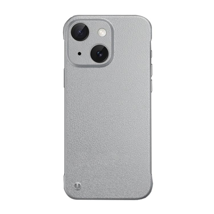 For iPhone 13 Frameless Litchi Texture PC Phone Case(Titanium Silver) - iPhone 13 Cases by buy2fix | Online Shopping UK | buy2fix