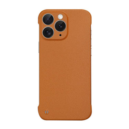 For iPhone 11 Pro Max Frameless Litchi Texture PC Phone Case(Orange) - iPhone 11 Pro Max Cases by buy2fix | Online Shopping UK | buy2fix