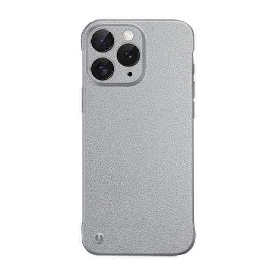 For iPhone 11 Pro Max Frameless Litchi Texture PC Phone Case(Titanium Silver) - iPhone 11 Pro Max Cases by buy2fix | Online Shopping UK | buy2fix