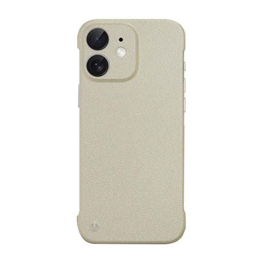 For iPhone 11 Frameless Litchi Texture PC Phone Case(Light Yellow)