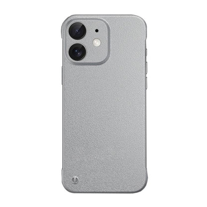 For iPhone 11 Frameless Litchi Texture PC Phone Case(Titanium Silver) - iPhone 11 Cases by buy2fix | Online Shopping UK | buy2fix