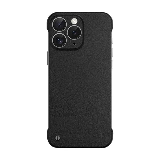 For iPhone 11 Pro Frameless Litchi Texture PC Phone Case(Graphite Black)