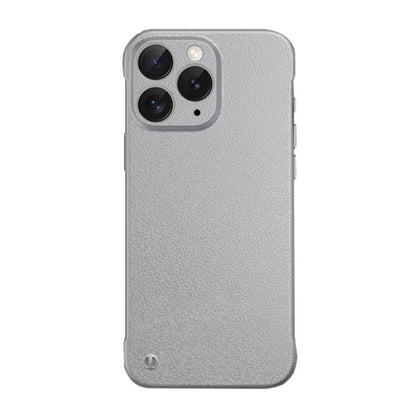 For iPhone 11 Pro Frameless Litchi Texture PC Phone Case(Titanium Silver) - iPhone 11 Pro Cases by buy2fix | Online Shopping UK | buy2fix