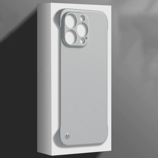 For iPhone 13 Pro Max Frameless Litchi Texture PC Phone Case(Orange) - iPhone 13 Pro Max Cases by buy2fix | Online Shopping UK | buy2fix