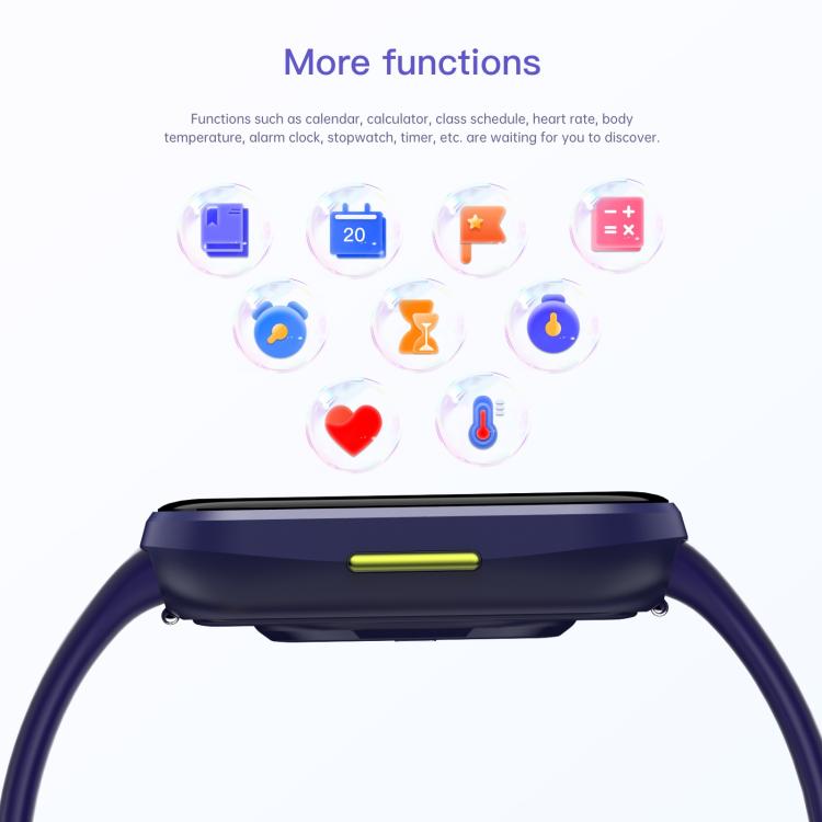 Wish 6 1.69 inch TFT Color Screen IP68 Waterproof Children Companion Smart Watch(Purple) - Smart Watches by buy2fix | Online Shopping UK | buy2fix