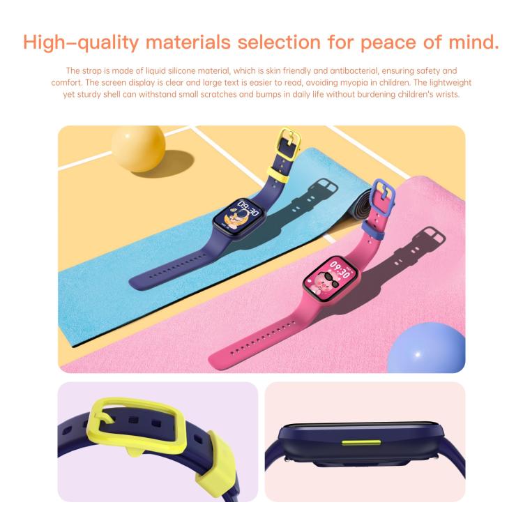 Wish 6 1.69 inch TFT Color Screen IP68 Waterproof Children Companion Smart Watch(Blue) - Smart Watches by buy2fix | Online Shopping UK | buy2fix