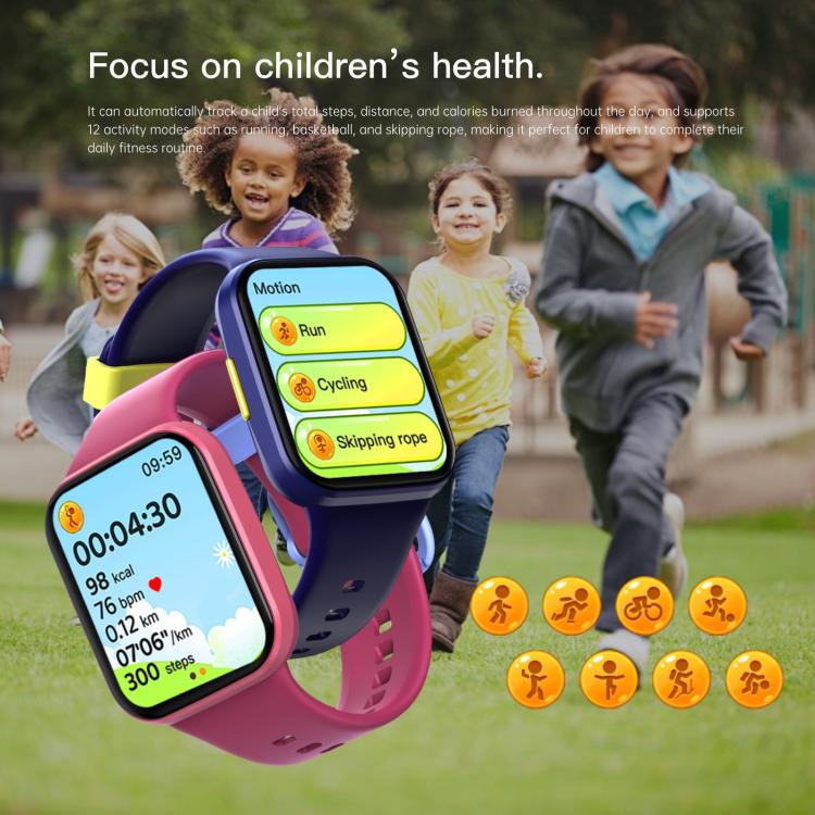 Wish 6 1.69 inch TFT Color Screen IP68 Waterproof Children Companion Smart Watch(Purple) - Smart Watches by buy2fix | Online Shopping UK | buy2fix