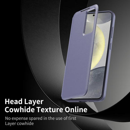 For Samsung Galaxy S23 5G Smart View Window Leather Phone Case with Card Slot(Purple) - Galaxy S23 5G Cases by buy2fix | Online Shopping UK | buy2fix