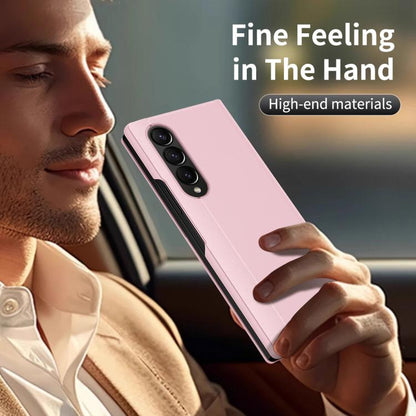 For Samsung Galaxy Z Fold4 Smart View Window Leather Phone Case with Card Slot(Pink) - Galaxy Z Fold4 5G Cases by buy2fix | Online Shopping UK | buy2fix