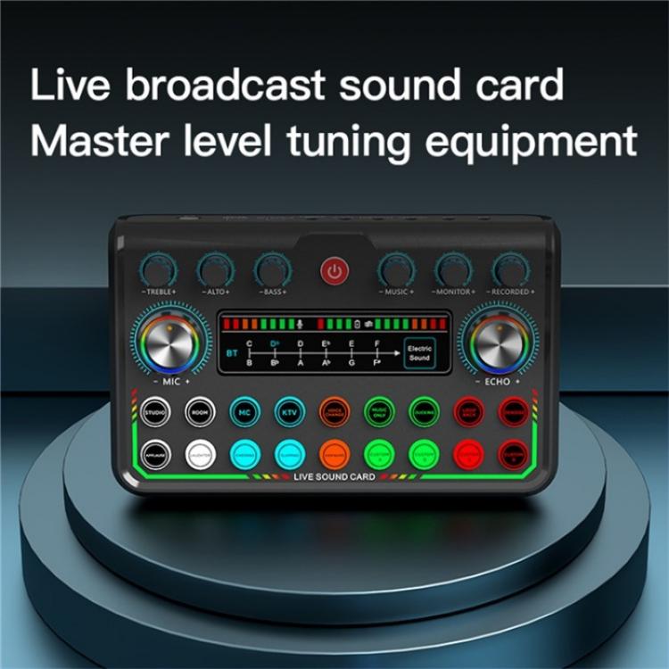 P99 Live Streaming Sound Card with DJ Mixer Voice Converter Audio Mixer - Live Sound Effects Processors by buy2fix | Online Shopping UK | buy2fix