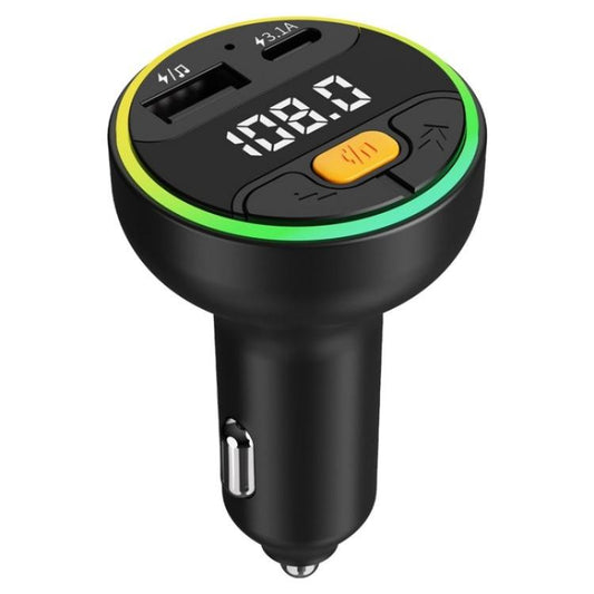 C9 Digital Display FM Transmitter Multifunctional Bluetooth Car MP3 Player USB Type-C Charger by buy2fix
