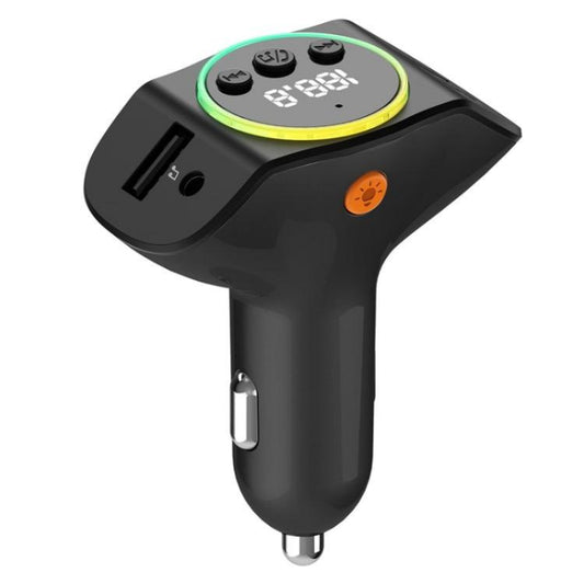 C8 Bluetooth 5.3 Receiver Hands-Free Calling with AUX Port Dual USB Port Car Charger(Black) by buy2fix