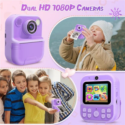 E8 2.4 Inch Screen Photo Printing Video Recorder Multifunctional Kids Dual Lens Camera(Purple) - Children Cameras by buy2fix | Online Shopping UK | buy2fix