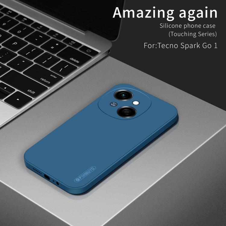 For Tecno Spark Go 2025 / Go 1 PINWUYO Sense Series Liquid Silicone TPU Phone Case(Blue) - Tecno Cases by PINWUYO | Online Shopping UK | buy2fix