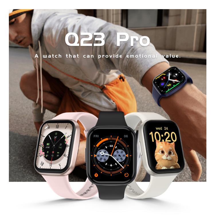 Q23 Pro 1.83 inch Color Screen IP68 Waterproof Bluetooth Call Smart Watch, Support Health Monitoring(White) - Smart Watches by buy2fix | Online Shopping UK | buy2fix