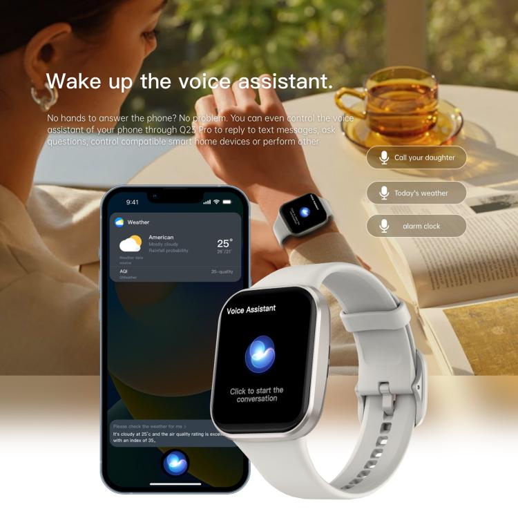 Q23 Pro 1.83 inch Color Screen IP68 Waterproof Bluetooth Call Smart Watch, Support Health Monitoring(Wine Red) - Smart Watches by buy2fix | Online Shopping UK | buy2fix