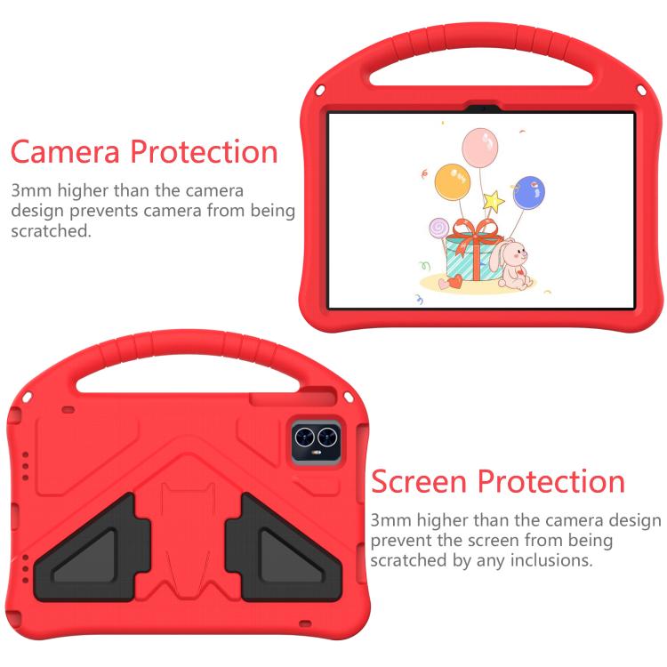 For onn. 10.1 Tablet Gen 4 2024 EVA Shockproof Tablet Case with Holder(Red) - Others by buy2fix | Online Shopping UK | buy2fix
