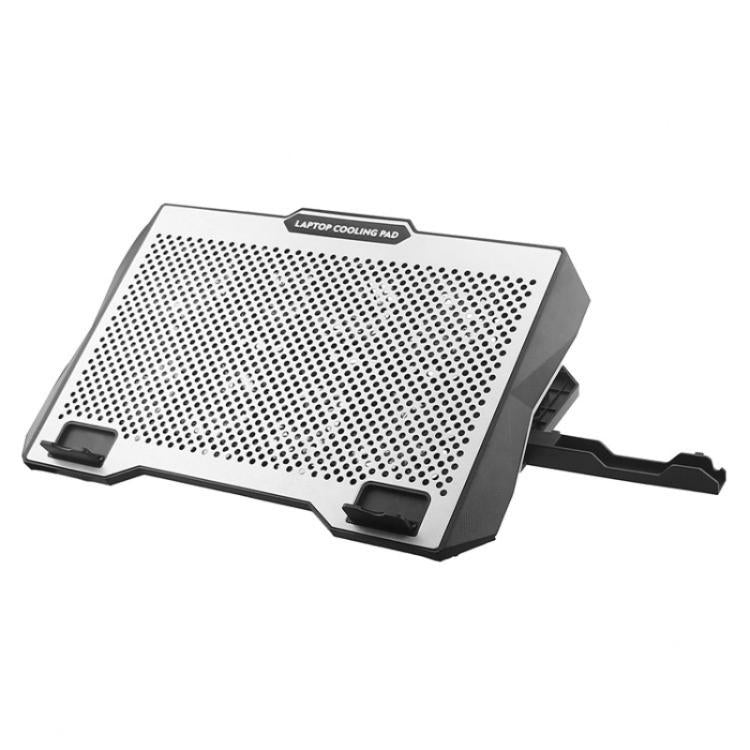 S608 RGB Light 8 Silent Fans Adjustable Height Stand Laptop Cooling Pad with Phone Holder - Cooling Pads by buy2fix | Online Shopping UK | buy2fix