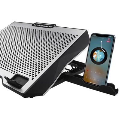 S608 RGB Light 8 Silent Fans Adjustable Height Stand Laptop Cooling Pad with Phone Holder - Cooling Pads by buy2fix | Online Shopping UK | buy2fix