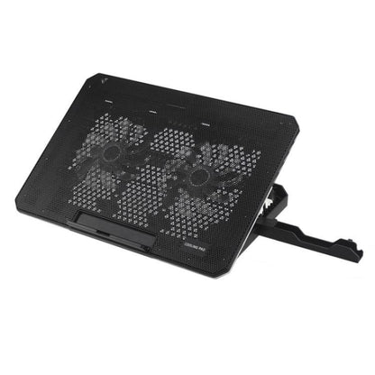 CP252 Adjustable Angle Notebook Cooler Stand Dual Fan Laptop Cooling Pad - Cooling Pads by buy2fix | Online Shopping UK | buy2fix