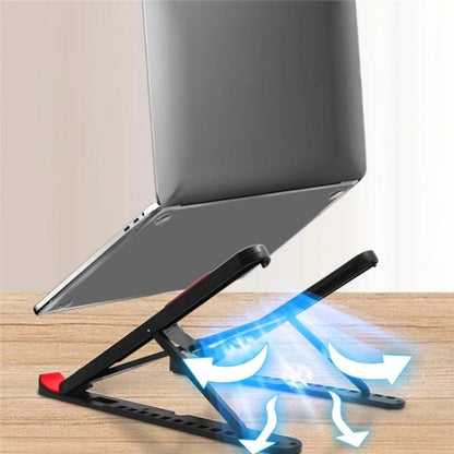 A9 Adjustable Height Portable Laptop Foldable Desktop Holder(Red) - Laptop Stand by buy2fix | Online Shopping UK | buy2fix