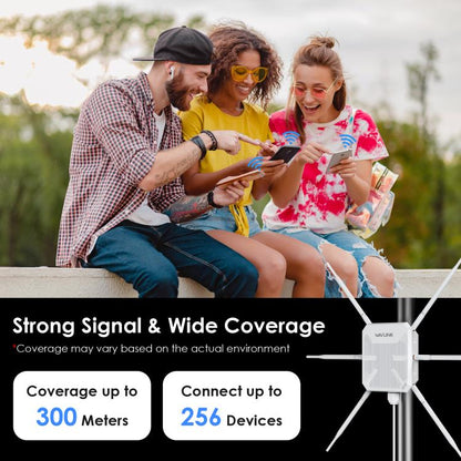 WAVLINK WN588HX3 AX3000 Outdoor WiFi Extender with 6 Antennas Dual Band WiFi Repeater, Plug:AU Plug - Wireless Routers by WAVLINK | Online Shopping UK | buy2fix
