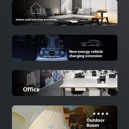 Y4 Car Rear Seat Multi Port Power Expander Type C + Dual USB Fast Charger with Extension Cable - Car Charger by buy2fix | Online Shopping UK | buy2fix